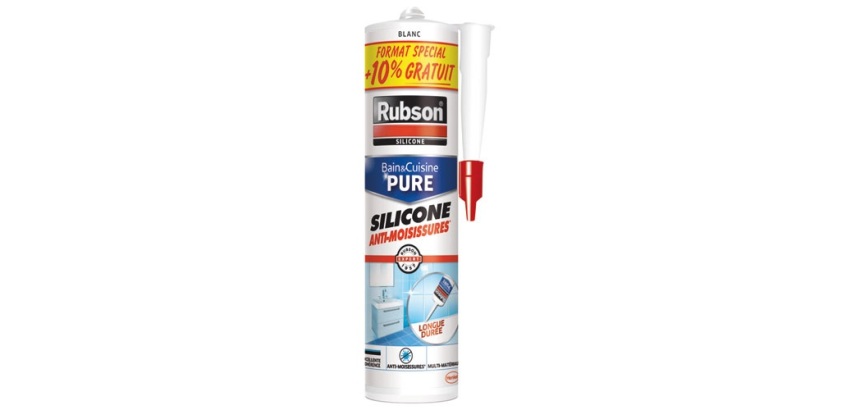 Mastic silicone 280 ml + 10% gratuit Blanc - Bain & Cuisine