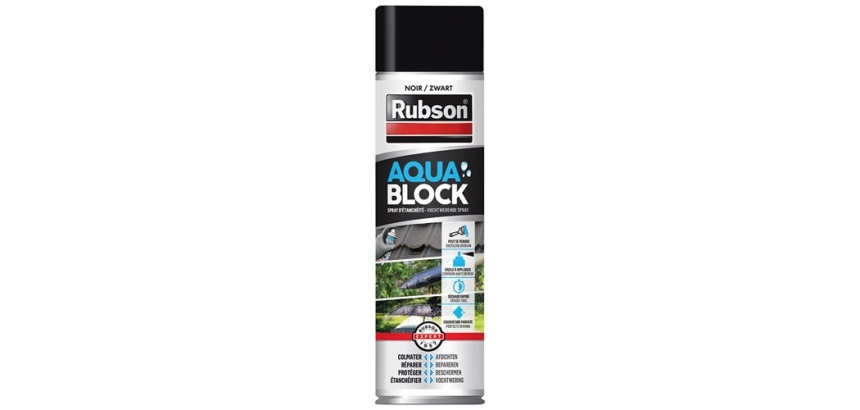 Rubson revêtement d 'étancheite aquablock spray 300ml noir