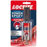 Loctite Colle Epoxy Rapide 5 min Invisible Seringue 11 ml
