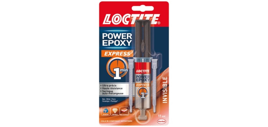 Colle Power Epoxy Express 1 minute Loctite - Tube de 11 ml