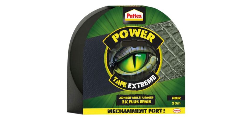 PATTEX CROCODILE POWER - Tape Extreme Noir 20m - 50mm
