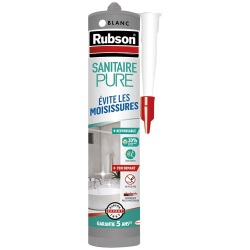 Mastic silicone pure - sanitaire - 280 mL - blanc