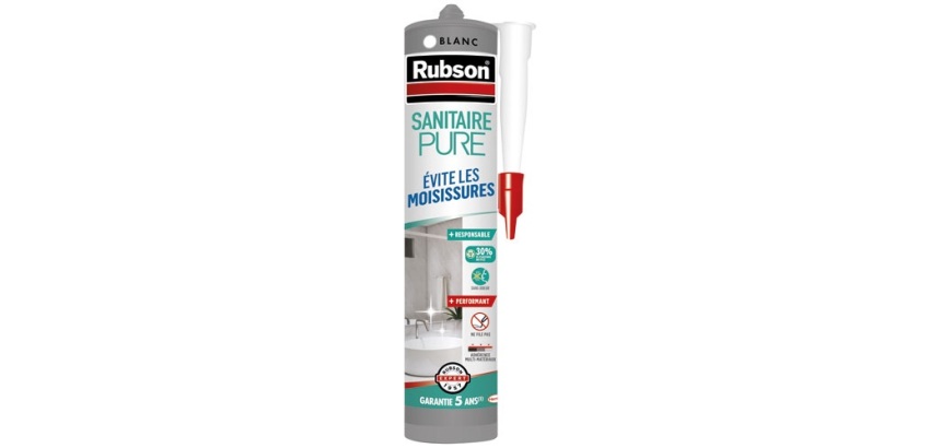 Mastic silicone pure - sanitaire - 280 mL - blanc