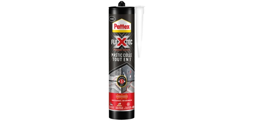 Mastic colle Flextec - 389 g - noir