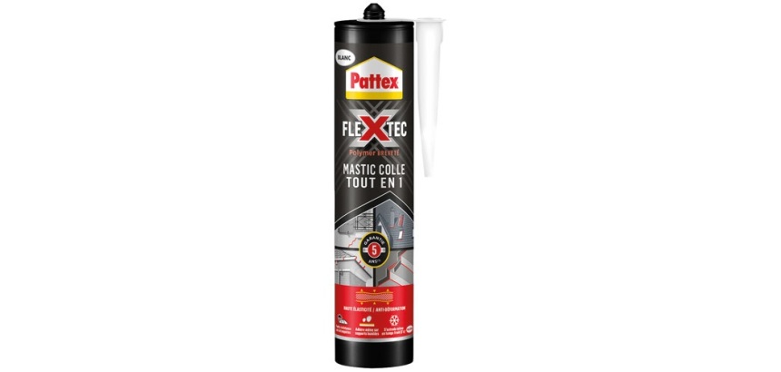 Mastic colle Flextec - 389 g - blanc