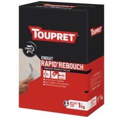 Enduit rapide de rebouchage poudre 1kg INT/EXT+spatule incl