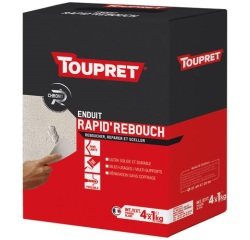 Enduit rebouchage rapide intérieur-extérieur poudre 4kg blc