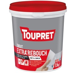 Enduit de rebouchage intérieur Extra Rebouch' Toupret - Seau de 1,5 kg