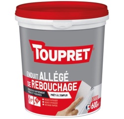Enduit allégé de rebouchage Toupret  - Pot de 600 ml