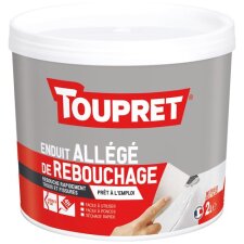 Enduit allégé de rebouchage Toupret  - Seau de 2 L