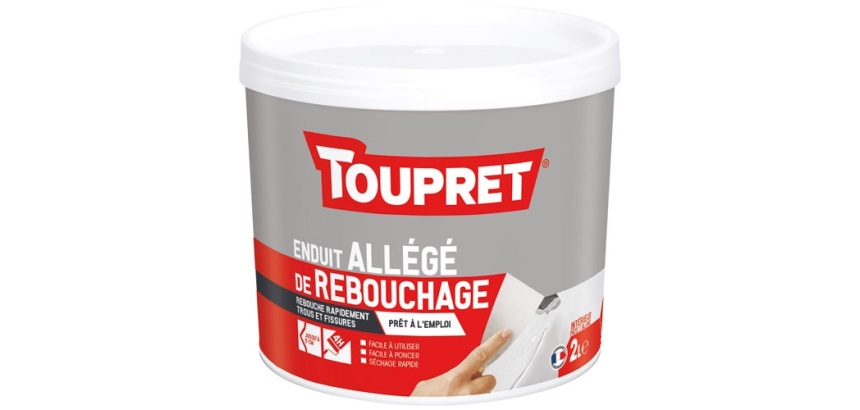 Enduit allégé de rebouchage Toupret  - Seau de 2 L