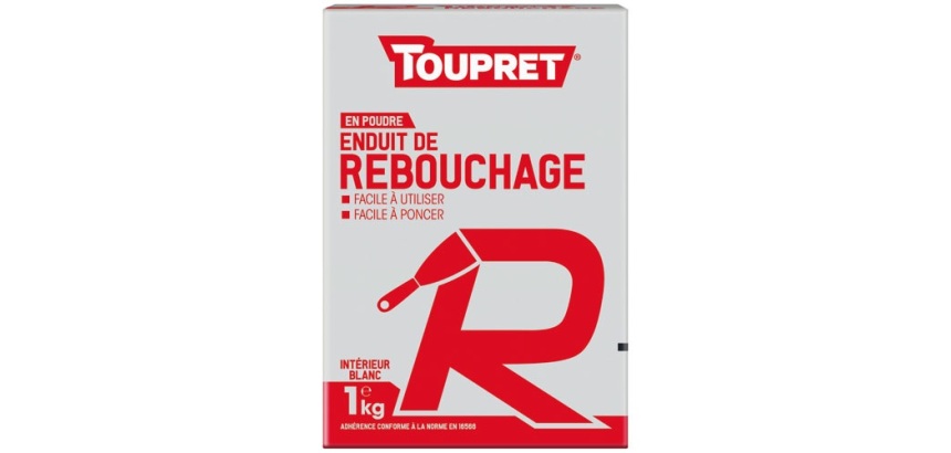 Enduit rebouchage intérieur poudre - 1 Kg - blanc