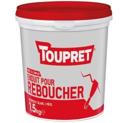 Enduit de rebouchage intérieur Toupret - Seau de 1,5 kg