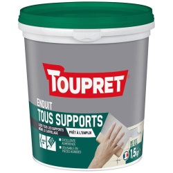 Enduit tous supports intérieur/extérieur Toupret - Seau de 1,5 kg