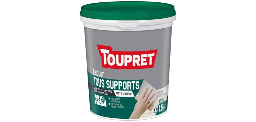 Enduit tous supports intérieur/extérieur Toupret - Seau de 1,5 kg