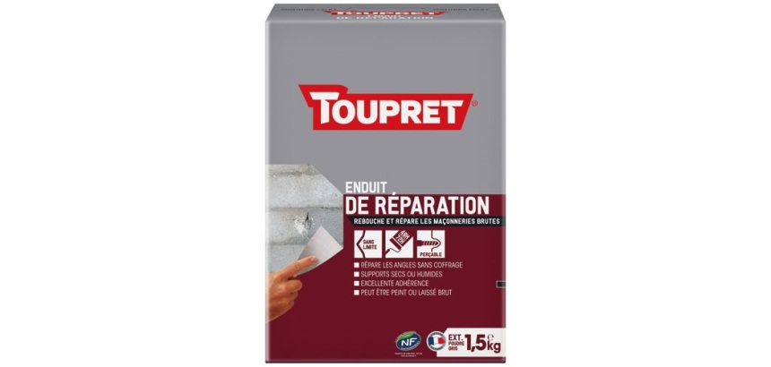 Enduit de réparation extérieur poudre 1.5kg gris