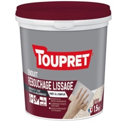 Enduit rebouchage lissage pâte extérieur 1.5kg + spatule