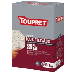 Enduit tous travaux extérieur poudre 1kg blanc