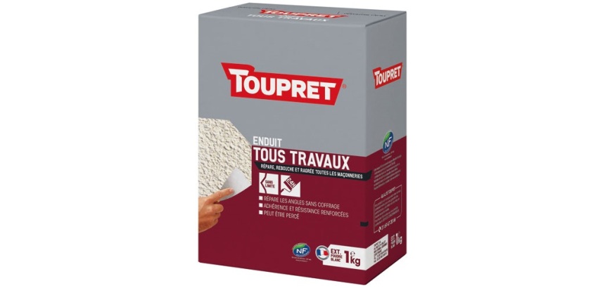 Enduit tous travaux extérieur poudre 1kg blanc