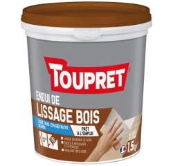 Enduit lissage bois pâte intérieur extérieur 1.5kg blanc