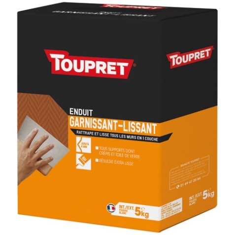 Enduit garnissant lissant - intérieur et extérieur - poudre - 5 Kg - blanc