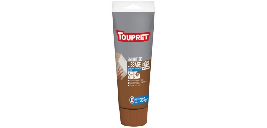 Enduit lissage bois pâte intérieur extérieur 330g blanc