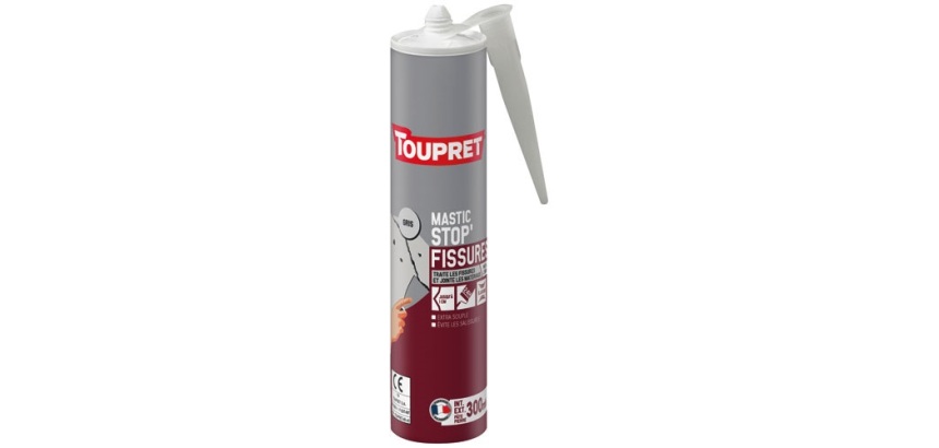 Cartouche Mastic stop fissure - intérieur et extérieur - 300 g - gris