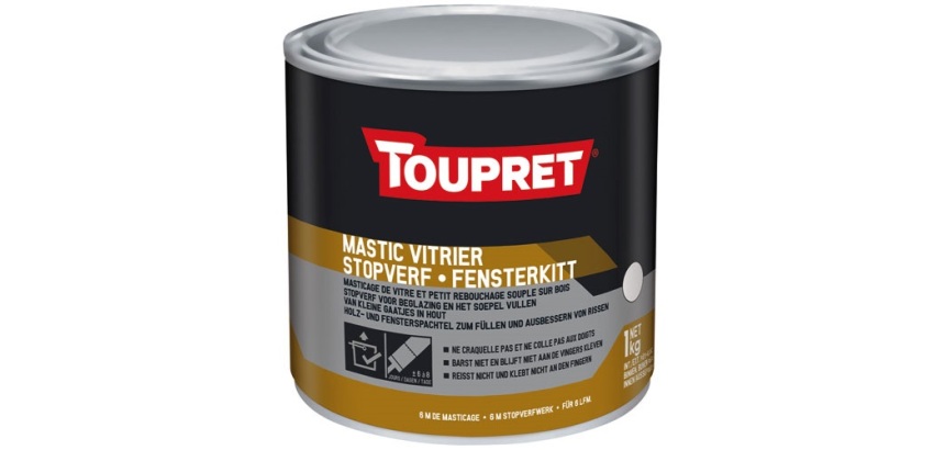 Mastic vitrier - 1 Kg - blanc