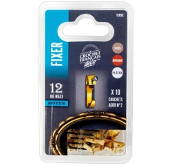 Crochet acier N° 2- avec aiguilles - lot de 10