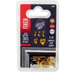 Crochet acier - avec aiguilles - lot de 10 assortis