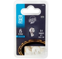 Crochet béton N°2 - Suédois - pointes 11 mm - lot de 4