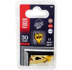 Crochet acier N° 4 - avec aiguilles - lot de 3