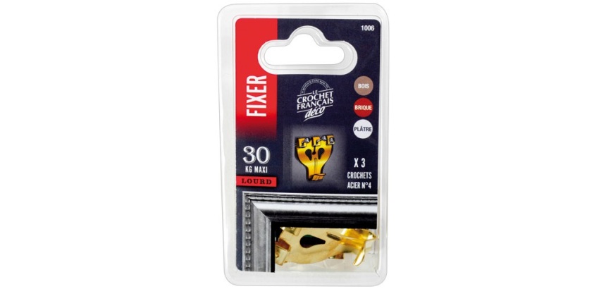 Crochet acier N° 4 - avec aiguilles - lot de 3