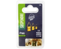 Triangle - accroche tableau - laitonné - lot de 9 assortis