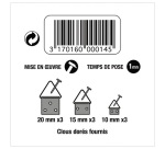 Triangle - accroche tableau - laitonné - lot de 9 assortis