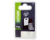 Attache adhésive - spéciale petits cadres - 4 x 0.15 x 5 cm - blanc - lot d