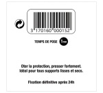 Attache adhésive - spéciale petits cadres - 4 x 0.15 x 5 cm - blanc - lot d