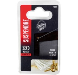 Cordon de suspension - pour tableau - L : 3 m - 8 pitons