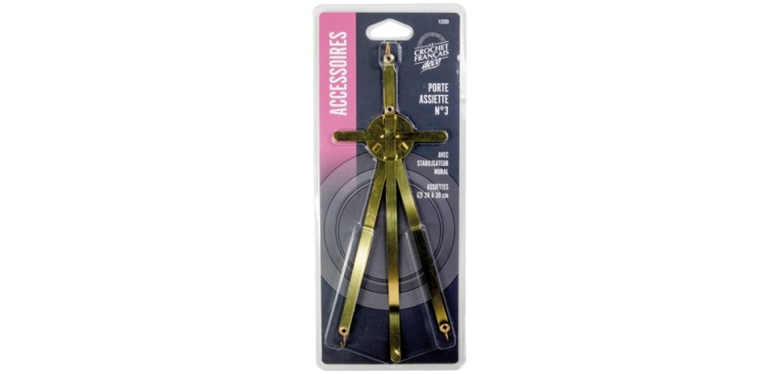Porte assiette 3 dimension réglables - laiton - 26/39 cm