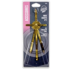 Porte assiette 3 dimension réglables - laiton - 20/28 cm