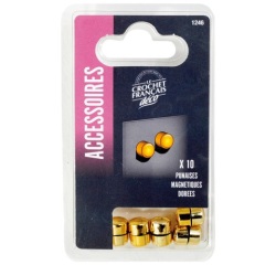 Punaises magnétiques dorées - lot de 10