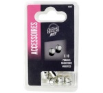 Punaises magnétiques argentées - lot de 10