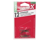 Auiguille de rechange - épingle - acier bleui - tête laiton - lot de 12