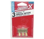 Crochet - spécial béton - laitonné - pointe de 14 mm - lot de 3