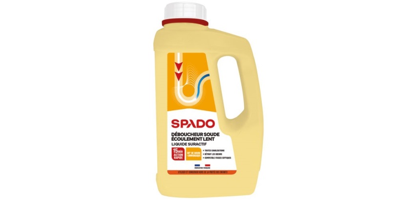 Déboucheur liquide spécial Écoulement lent Spado - Bidon de 1 L
