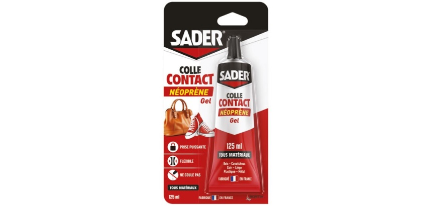 Colle contact néoprène multi-usages - gel - transparent -  125 mL