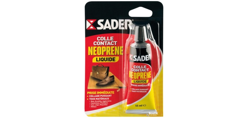 Colle contact néoprène multi-usages - liquide - transparent - 55 mL