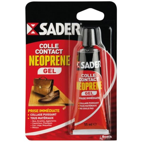 Colle contact Néoprène Gel Multi-usages Sader