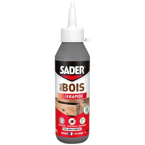 Colle à bois prise rapide Sader - Flacon de 100 g