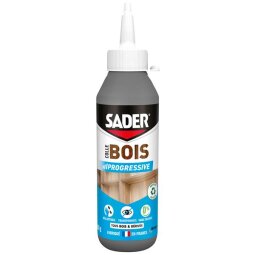 Colle à bois prise progressive Sader - Flacon de 100 g